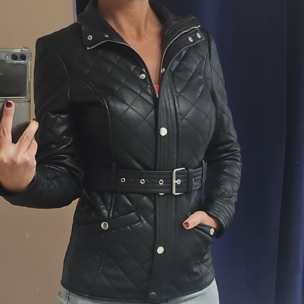 Women's Black Quilted Jacket